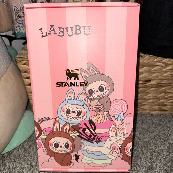 Stanley Inspired × Labubu Inspired Quencher H2.0 Tumbler – 40 oz (Pink Stripes) - Picture 2 of 6